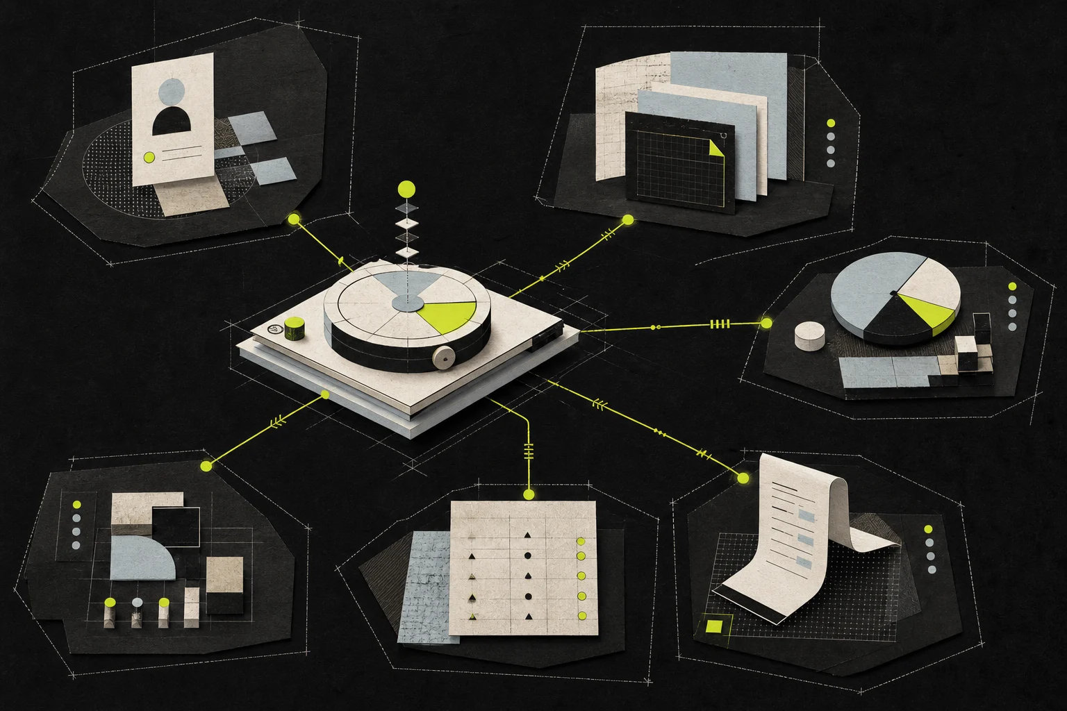 One enterprise control plane connected to six isolated agent workspaces